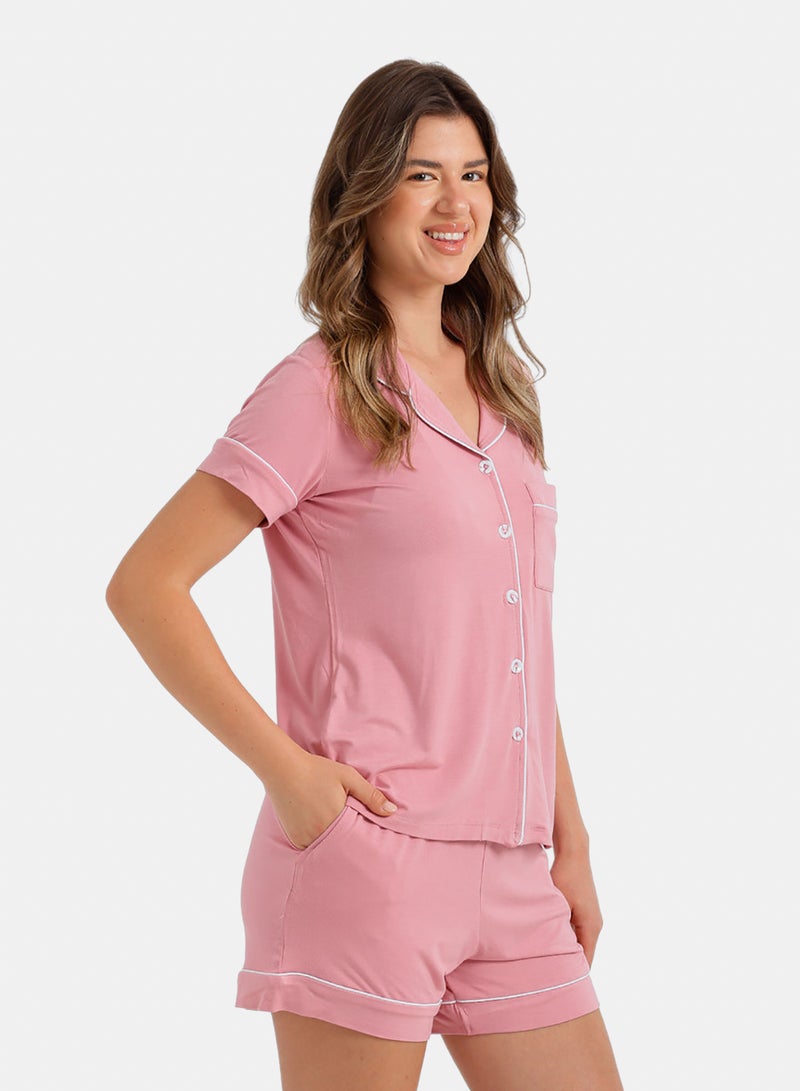 Carina Piped Short Pyjama Set - Image 3