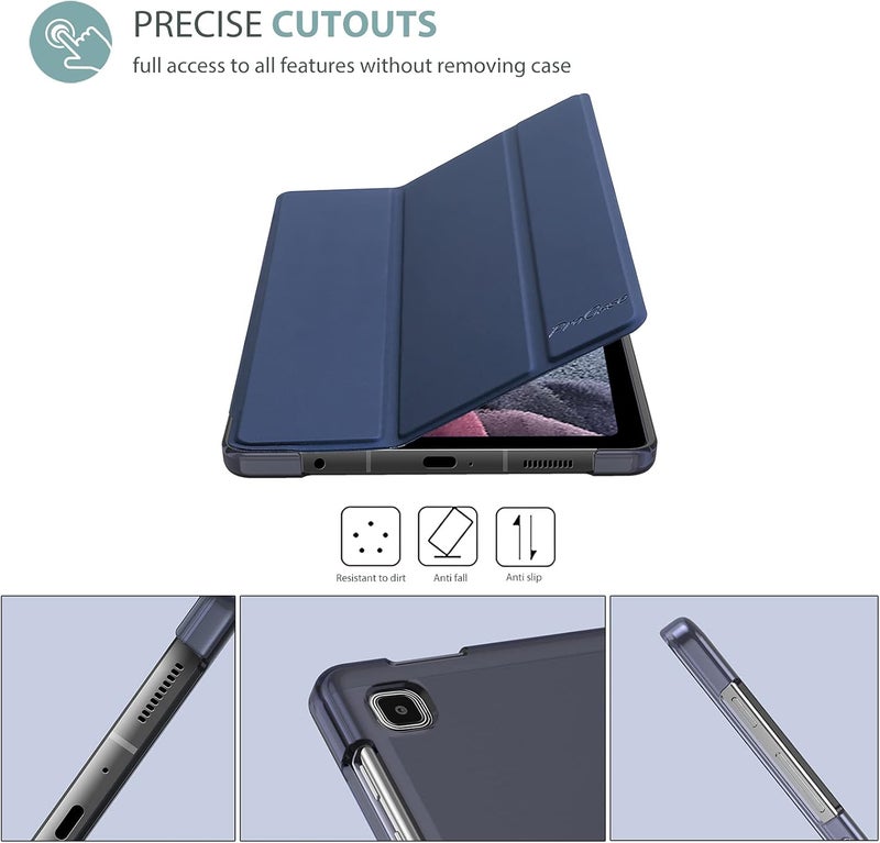 برو كيسيز جراب Galaxy Tab A7 Lite مقاس 8.7 بوصة Sm-T220/ Sm-T225/ Sm-T227، جراب واقٍ مع حامل وغطاء صلب لجهاز Samsung Tab A7 Lite اللوحي مقاس 8.7 بوصة 2021 - كحلي - Image 3