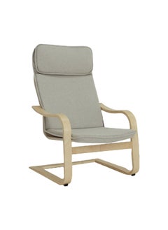 Micasa High-Quality and Durable Zap Relax Chair Light Grey and Natural 65 x 30 x 30 cm ZAP-NATURAL-03 