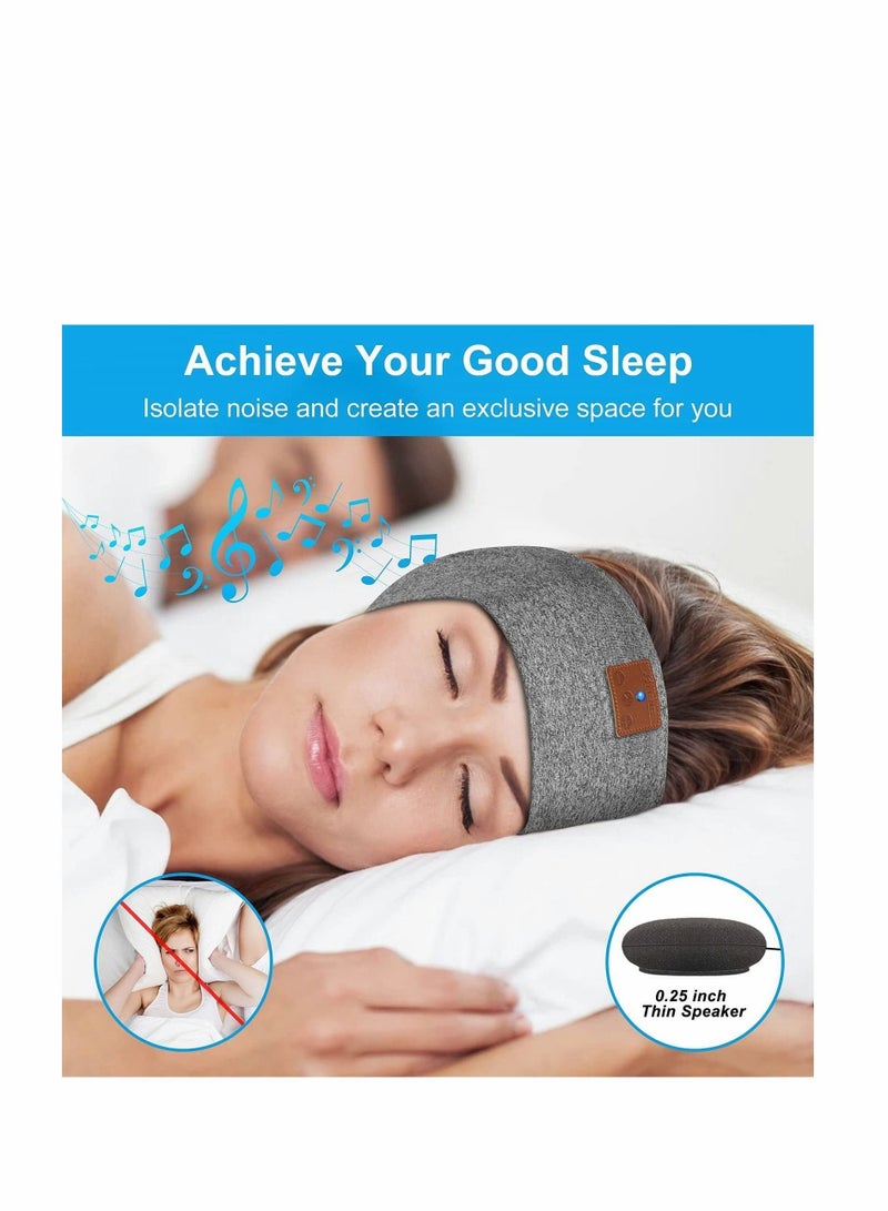 Y&D Sleep Headphones, 2022 Bluetooth Headband Headphones with HD Speakers and Mic Perfect for Side Sleepers Sleeping Calling Jogging Yoga Workout Gift Ideas-Unisex (HF012-Gray)  - Image 3