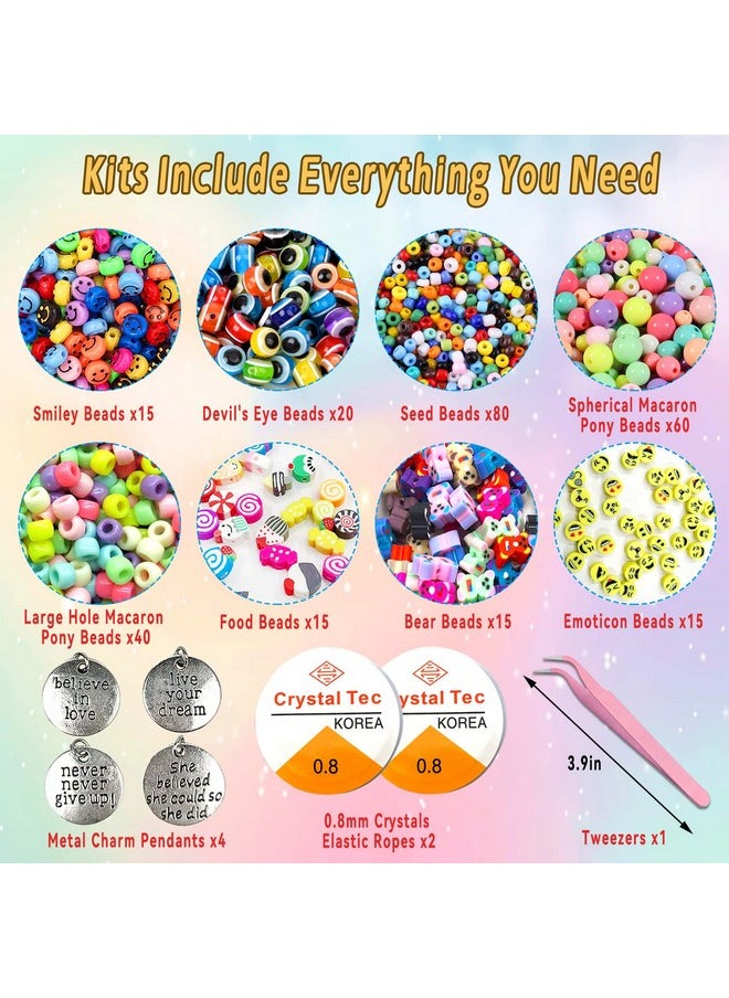 Klmars - Flat Clay Beads For Jewelry Bracelet Making Kit6Mm Flat Polymer Heishi Beads Diy Arts And Crafts Kit With Smiley Face Letter Beadgifts Toys For Girls Age 612 - Image 1