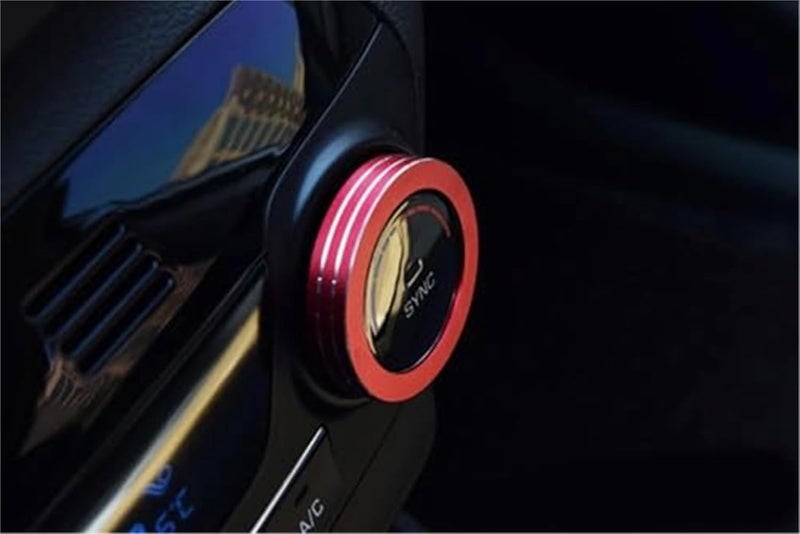 Vuzmode Red Aluminum Button Cover for Hyundai Tucson - Image 4