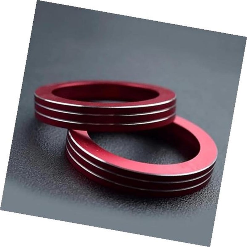 Vuzmode Red Aluminum Button Cover for Hyundai Tucson - Image 2