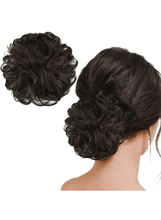 Temperia Hair Accessories For Women Stylish - Juda Hair Buns For Women - Messy Bun Hair Extension - Artificial Fake Hair Donuts Bun Maker Scrunchies - With Elastic Rubber Band - Natural Brown - 1 Pcs - Image 1