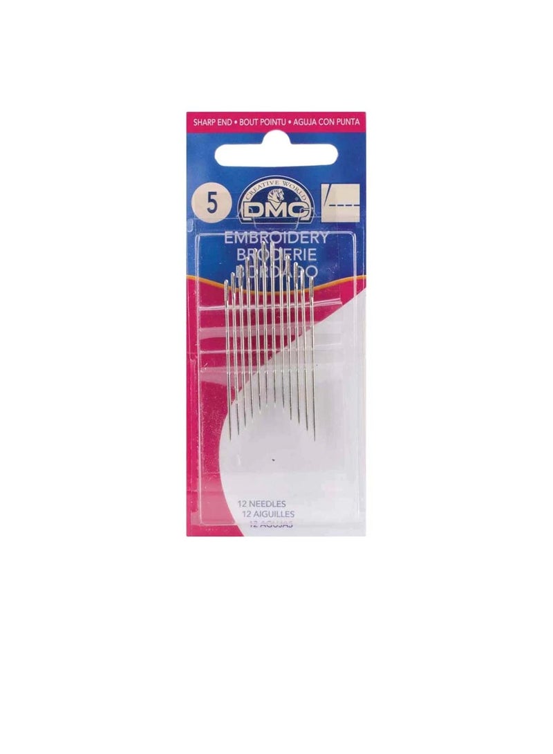 DMC Embroidery Hand Needles Size 5 16/pkg - Image 1