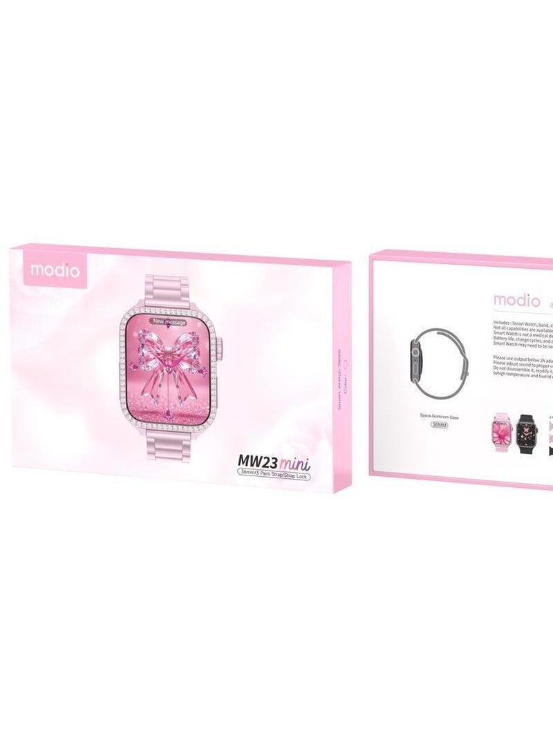 Modio MW23 Mini Bluetooth Smartwatch – Call, Notifications & Health Monitoring - Image 1