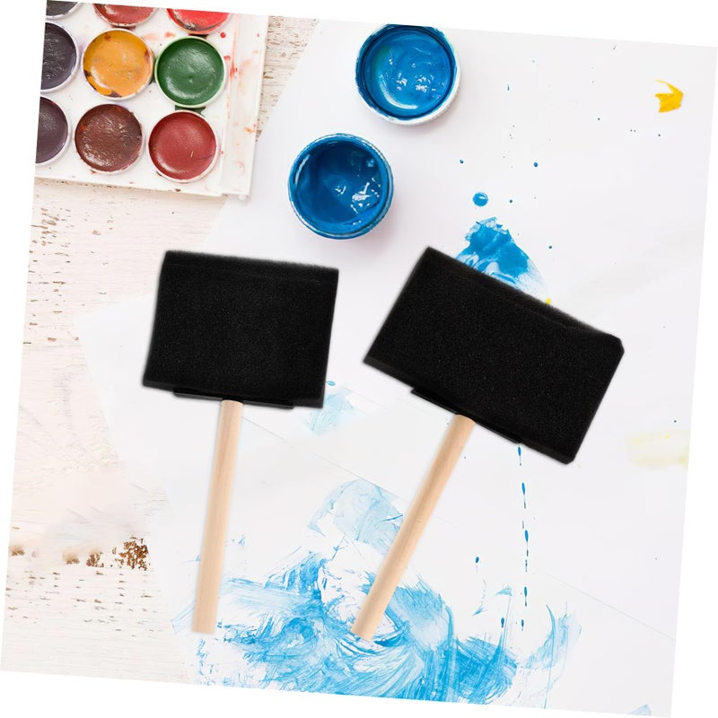 Variety Sponge Paint Brush Set For DIY Art Painting Black 4 Pieces - Image 5