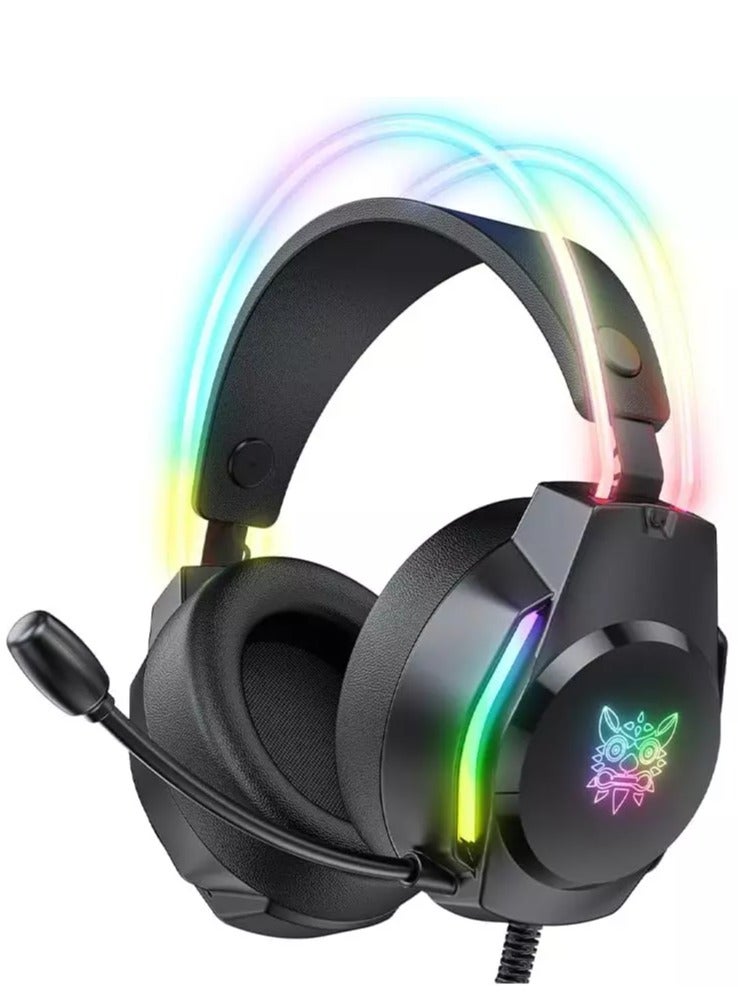 onikuma X26 RGB Gaming Headset - 50MM Drivers - noise Cancellation Microphone - Image 1