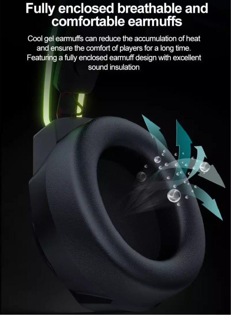 onikuma X26 RGB Gaming Headset - 50MM Drivers - noise Cancellation Microphone - Image 4