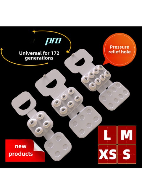 Suitable For Apple Earplug AirPods Pro12 Generation Universal Original Ear Cap Pressure Relief Noise Reduction Hole AB Cardboard-Color:A Earplug Optional 4+4 Cardboard