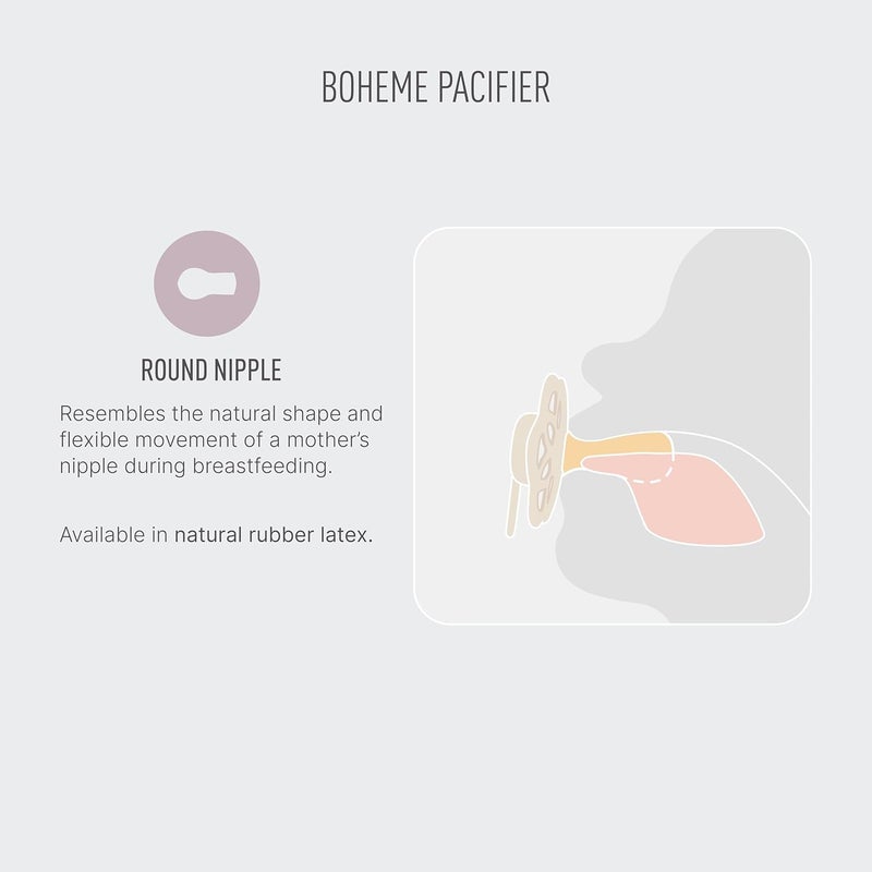 BIBS Boheme Pacifier 2-Pack - Vanilla & Candy Apple - Image 3