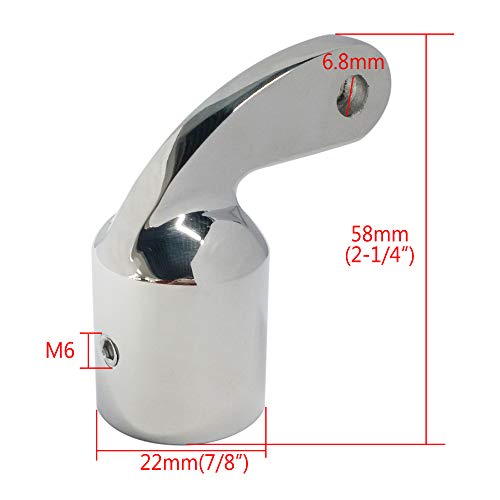 NRC&XRC Irregular Bimini Top Cap Eye End Cap 7/8" ID Heavy Duty Marine Stainless Steel 316 for Yacht (Pair) - Image 2