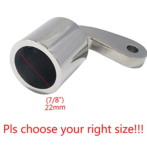 NRC&XRC Irregular Bimini Top Cap Eye End Cap 7/8" ID Heavy Duty Marine Stainless Steel 316 for Yacht (Pair) - Image 3