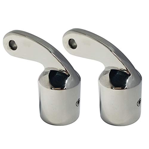NRC&XRC Irregular Bimini Top Cap Eye End Cap 7/8" ID Heavy Duty Marine Stainless Steel 316 for Yacht (Pair) - Image 1