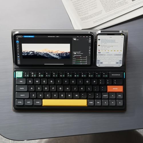 nuphy Air60 V2 Portable Wireless Keyboard 60% Low Profile Mechanical Keyboard Support QMK/VIA Compatible with Windows/mac OS/Linux Supports Bluetooth 5.1/2.4GHz/USB-C Black, Gateron Blue Switch - Image 3