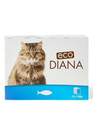 Healthy Cat Food Chunks with Fish in Gravy (Pack of 12 - 100g Pouches)