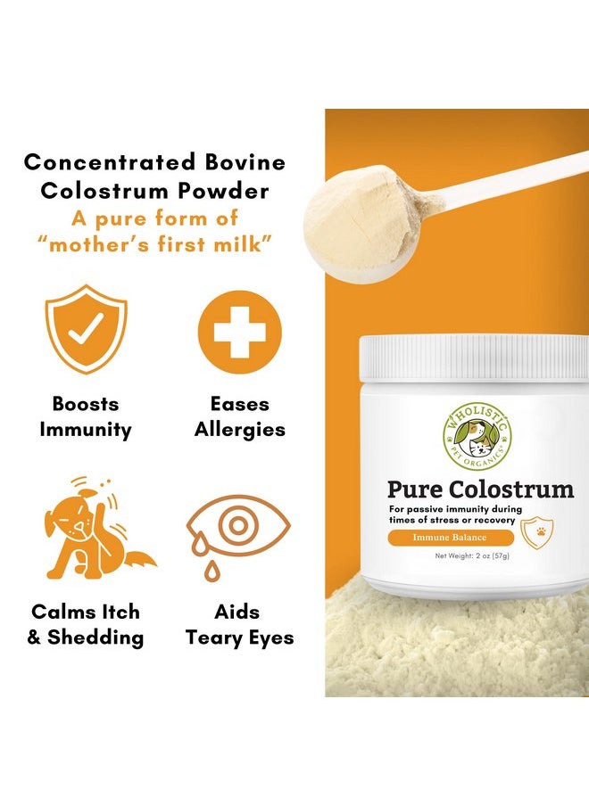 Wholistic Pet Organics Wholistic Pet Organics Pure Colostrum - 2 Oz - Dog Allergy Relief & Itchy Skin Treatment, Senior Dog Supplements & Immune Support, Licking Paws Relief  - Image 4