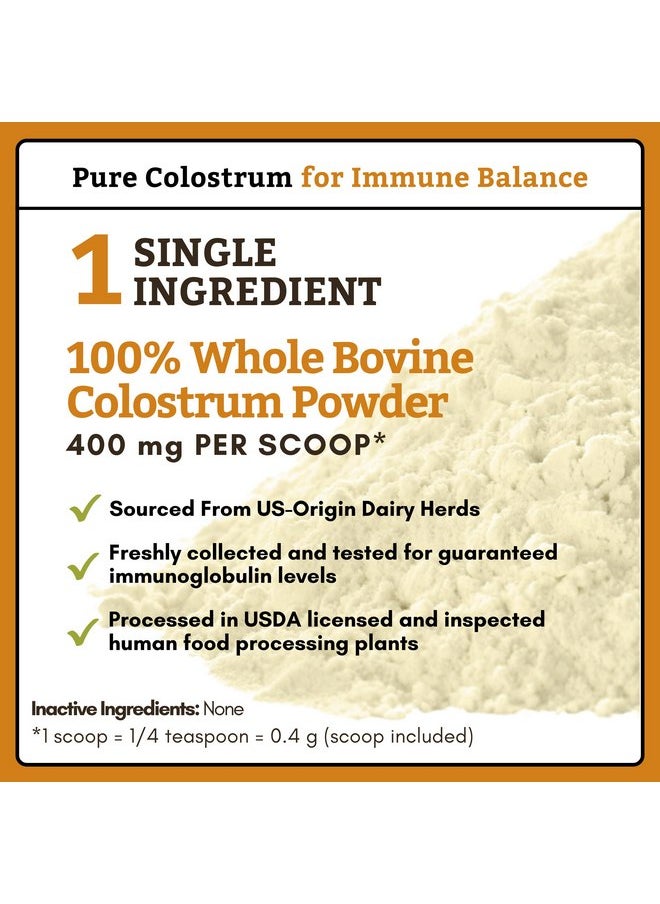 Wholistic Pet Organics Wholistic Pet Organics Pure Colostrum - 2 Oz - Dog Allergy Relief & Itchy Skin Treatment, Senior Dog Supplements & Immune Support, Licking Paws Relief  - Image 2