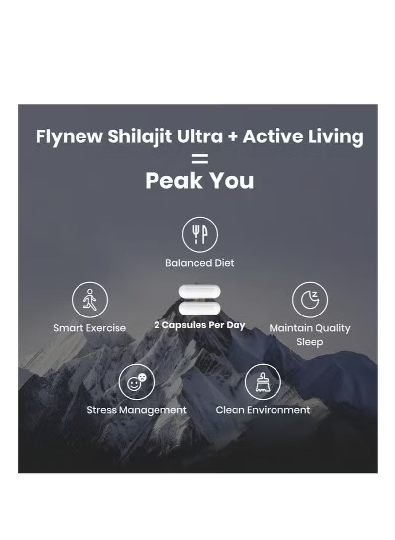 فلينو شيلجيت فائق الفعالية، معزز للدفاع المناعي، طاقة وحيوية مستدامة، شيلجيت الهيمالايا للقوة ودعم المناعة، غير معدل وراثيًا، صنع في الولايات المتحدة الأمريكية، 60 كبسولة - Image 3