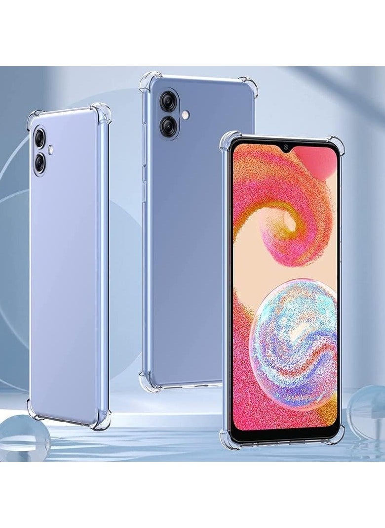 Samsung Galaxy A06 Clear Transparent Case Soft Flexible TPU Back Cover Anti Drop Shockproof Case with Reinforced edge Bumper Corner for Samsung Galaxy A06