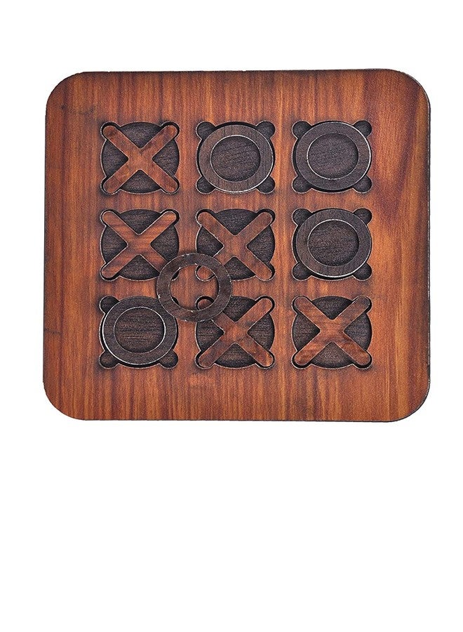 GLNRM Zero Cross Game Wooden Puzzles Toy for Kids - Brain Teaser IQ Board Game for Kids - Non Interlocked Pieces (3 * 3 Zero Cross) - Image 1
