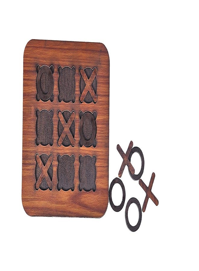 GLNRM Zero Cross Game Wooden Puzzles Toy for Kids - Brain Teaser IQ Board Game for Kids - Non Interlocked Pieces (3 * 3 Zero Cross) - Image 5
