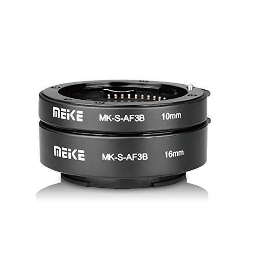 MEIKE MK-S-AF3B Plastic Auto Focus Macro Extension Tube Adapter Ring 10mm 16mm for Sony E-Mount FE-Mount Mirrorless Camera A7 A7M2 NEX3 MEX5 NEX6 NEX7 A5000 A6000 A6300 A6500 A9 etc (S-AF-3B) - Image 4