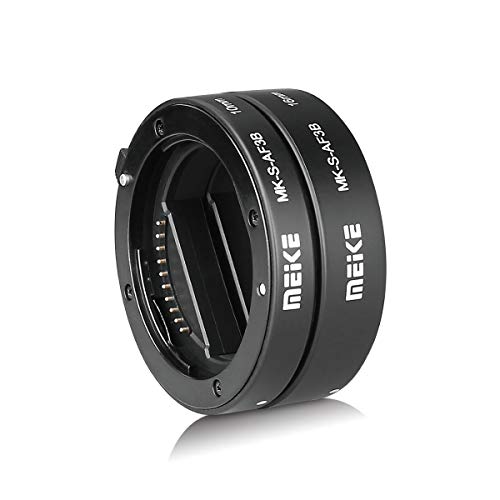 MEIKE MK-S-AF3B Plastic Auto Focus Macro Extension Tube Adapter Ring 10mm 16mm for Sony E-Mount FE-Mount Mirrorless Camera A7 A7M2 NEX3 MEX5 NEX6 NEX7 A5000 A6000 A6300 A6500 A9 etc (S-AF-3B) - Image 1