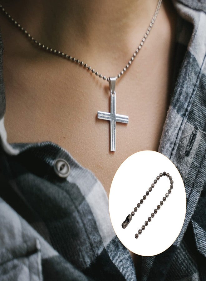 YOKIVE 4 Pcs Ball Chain, Bead Extension Keychain Cord with Connector Clasp Accessories Decoration Making, Great for Art, Handmade, DIY (Black, 3.94-Inch) - Image 3