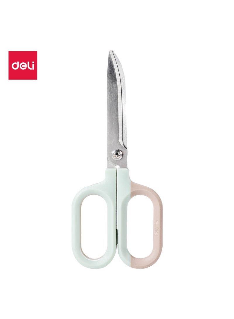 Deli 1-Piece Nusign Premium Stainless Steel Scissors 180mm Size Green - Image 3