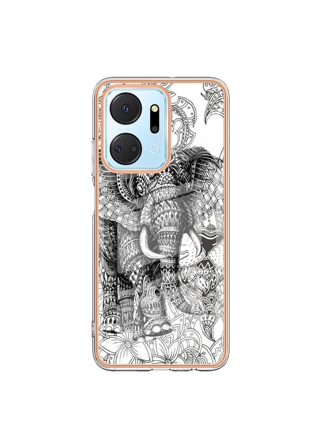 إيروريكس جراب لهاتف Honor X7a، مصنوع من الرخام الكهربائي، مع غطاء IMD مزدوج الجوانب - Image 2