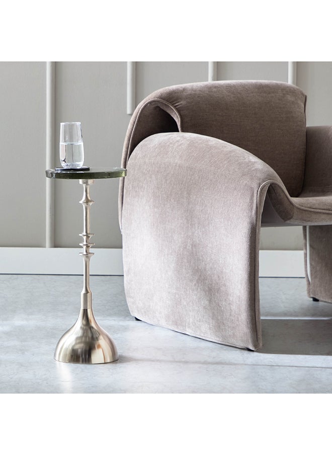 Home Box - Edith Glass Top Accent Table 24 x 56 x 24 cm - Image 1