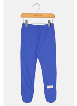 The Giving Movement Toddlers Boy Solid Pull On Footed Pants, Blue  - Image 1