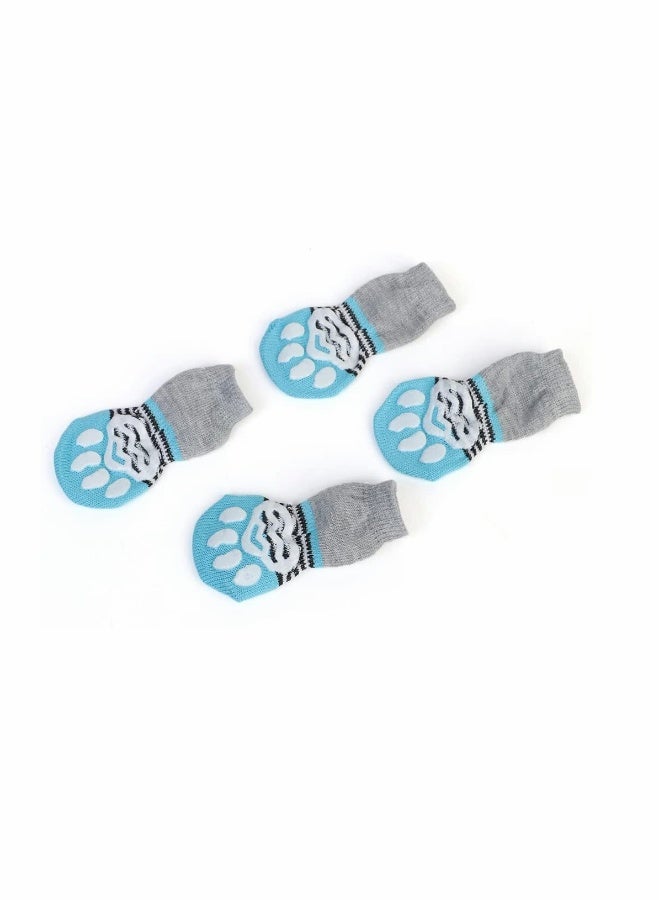 Cute Bear Pattern Pet Socks, Anti Slip Knit Small Dog Socks Cat Socks with Rubber Reinforcement - Image 2