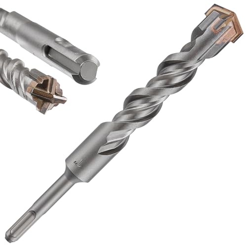Wensilon 1pc 1" X 8"-6" Cross-Type Double Thread Carbide Drill Bit for Concrete, Brick, Stone, Hammer Drill - Image 1