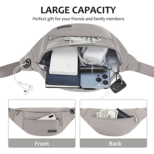 MAXTOP Large Crossbody Fanny Pack Belt Bag for Women Men with 4-Zipper Pockets Gifts for Enjoy Sports Yoga Running Workout Walking Casual Travel Wallets Fashion Waist Pack Phone Bag - Image 3