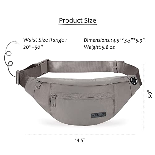 MAXTOP Large Crossbody Fanny Pack Belt Bag for Women Men with 4-Zipper Pockets Gifts for Enjoy Sports Yoga Running Workout Walking Casual Travel Wallets Fashion Waist Pack Phone Bag - Image 5