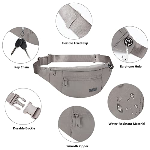 MAXTOP Large Crossbody Fanny Pack Belt Bag for Women Men with 4-Zipper Pockets Gifts for Enjoy Sports Yoga Running Workout Walking Casual Travel Wallets Fashion Waist Pack Phone Bag - Image 4