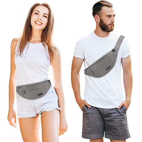 MAXTOP Large Crossbody Fanny Pack Belt Bag for Women Men with 4-Zipper Pockets Gifts for Enjoy Sports Yoga Running Workout Walking Casual Travel Wallets Fashion Waist Pack Phone Bag - Image 2