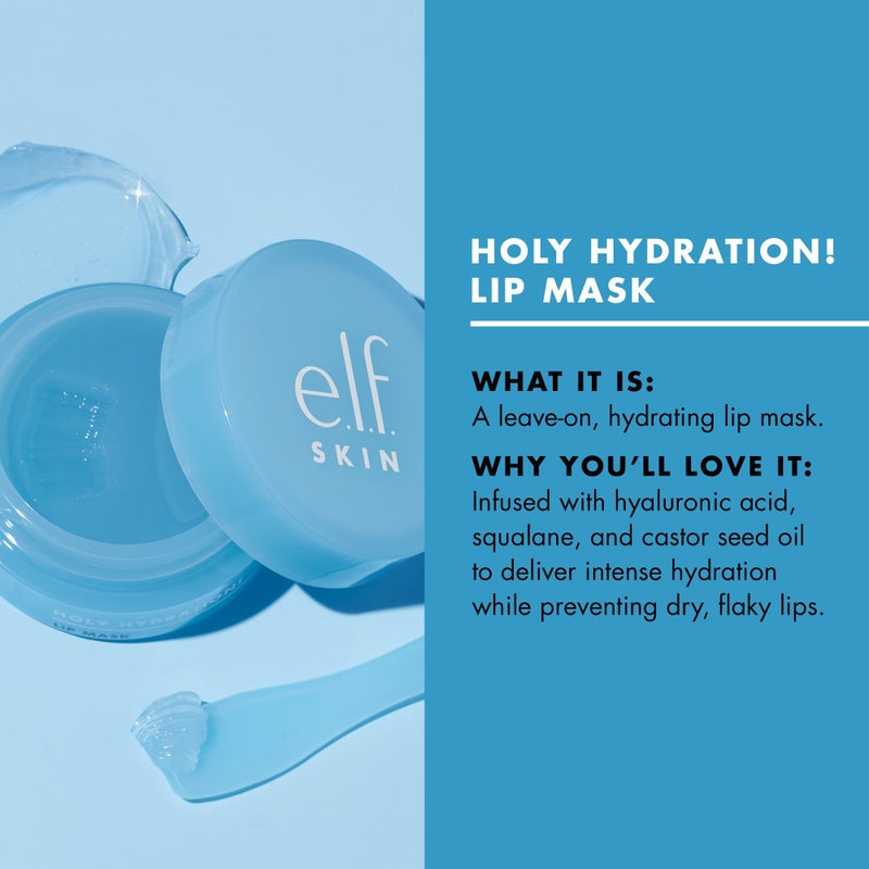 elf e.l.f. SKIN Holy Hydration! Lip Mask, Hydrating Lip Mask For A Softer & Smoother Pout, Infused With Hyaluronic Acid, Non-Sticky, Vegan & Cruelty-Free - Image 3