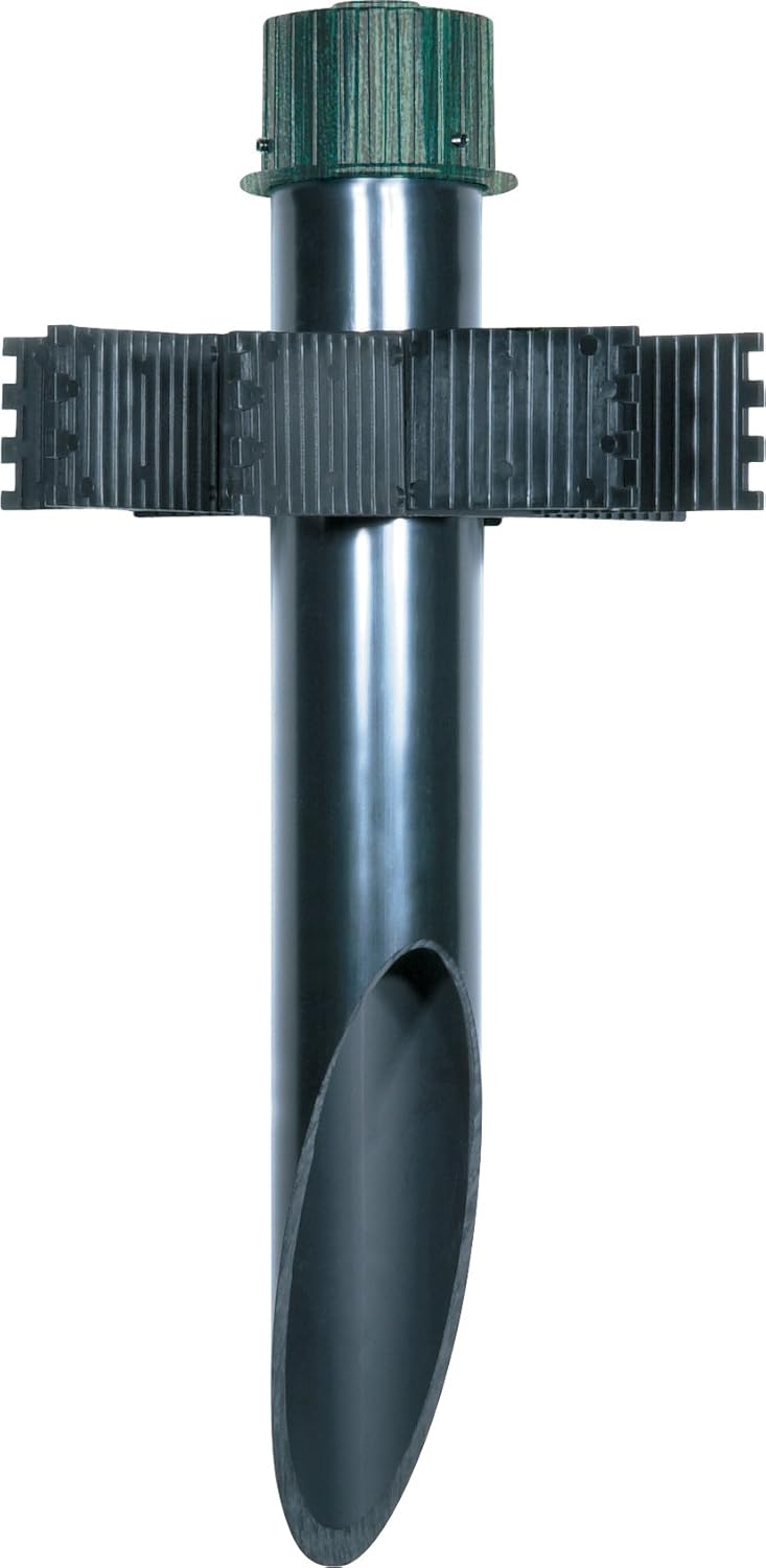 Nuvo Nuvo Lighting SF76644 2Inch by 18Inch PVC Mounting Post Die Cast Aluminum Cap Durable Outdoor Landscape Pathway Lighting Antique Verdi 2 inch PVC - Image 1
