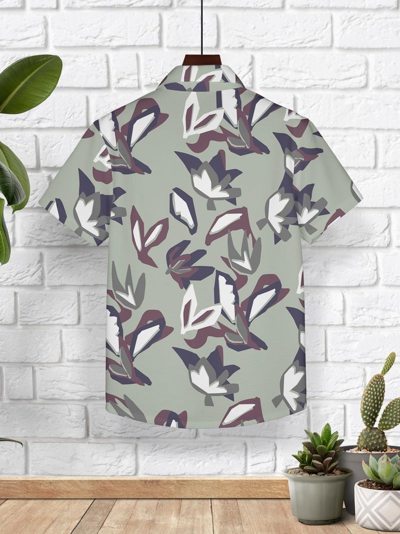 HELLCAT Boys Cotton Blend Olive, Green Trendy Regular Fit Printed Causal Shirt for - Pack of 2_Olive/Green_3-4 Years - Image 4