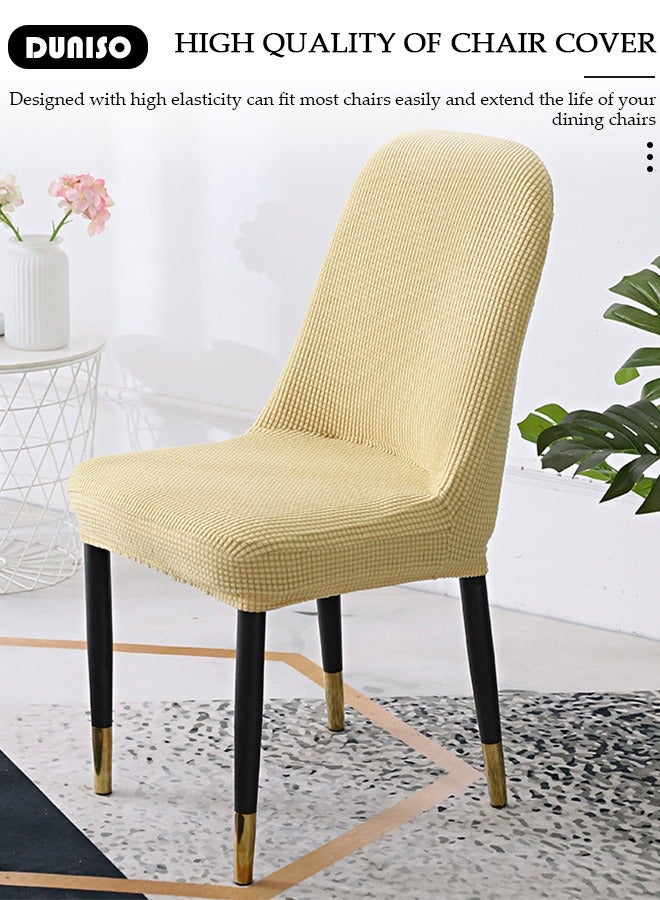 DUNISO 4 Packs Chair Covers, Stretch Dining Chair Slipcovers, Removable Washable Chair Protector, Elastic Chair Protector Seat Covers for Hotel Dining Room Ceremony Banquet Wedding Party - Image 5