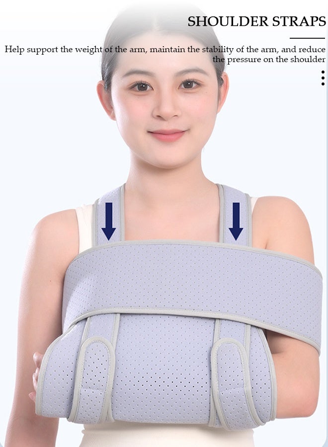 DUNISO Breathable Support Strap for Broken,Shoulder Brace Shoulder Support and Compression Sleeve for Torn Rotator Cuff Dislocated Shoulder Pain Relief, Adjustable Fits Shoulder Brace Immobilizer Strap,Fits Right or Left Shoulder - Image 4