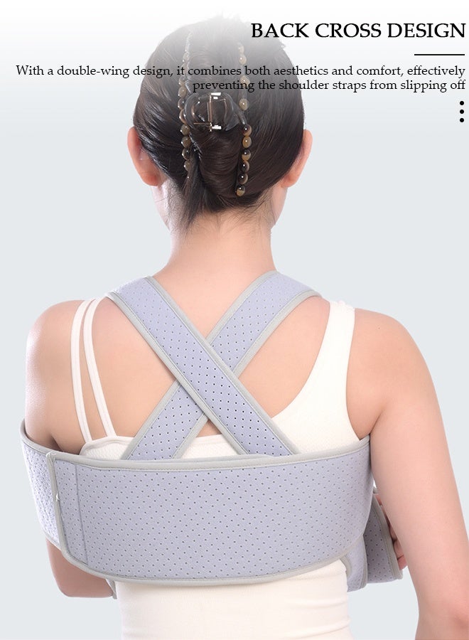 DUNISO Breathable Support Strap for Broken,Shoulder Brace Shoulder Support and Compression Sleeve for Torn Rotator Cuff Dislocated Shoulder Pain Relief, Adjustable Fits Shoulder Brace Immobilizer Strap,Fits Right or Left Shoulder - Image 5