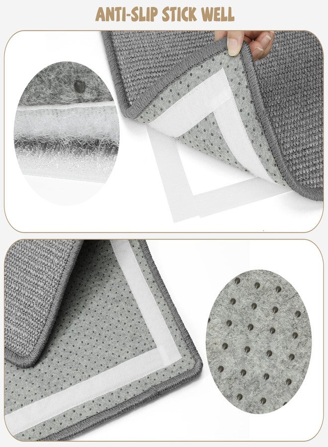Graciadeco Gray Cat Scratching Mat Sisal, 2 Packs Sisal Fabric Large Cat Scratching Pad for Indoor Cats with Adhesive Hook Loop Tape, Wall Scratchers for Indoor Cats 23.6" x 15.7" - Image 3
