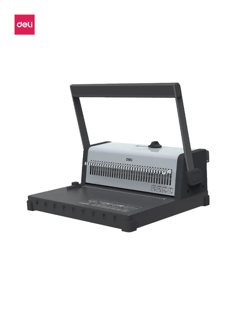 ديلي ماكينة تجليد سلكي معدنية A4 موديل T322D، تثقيب 20 ورقة، سعة تجليد 135 ورقة، تشغيل يدوي قوي - Image 1