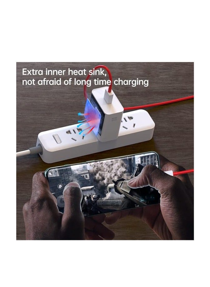 80W SUPERVOOC Charger Compatible with Oppo/Oneplus/Realme, USB Plug Power Adapter Vooc Fast Charger Wall Charger With USB A to USB C Charging Cable 1M for Oppo Find X8 X6 X5 Pro 5G X2 X3 Reno 13 13 - Image 3