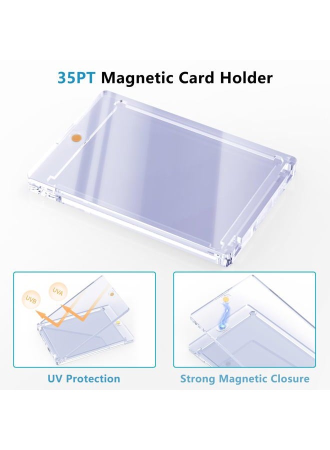 Adevar 120ct Magnetic Card Holder, 35pt One Card Touch Holder for Trading Cards,Baseball Card Protectors Hard Plastic, Display Case for Collectible Cards Sport Cards Game Cards Top Loads for Cards Sleeves - Image 2