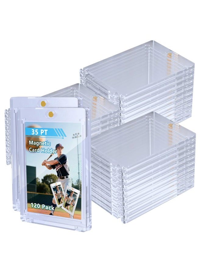 Adevar 120ct Magnetic Card Holder, 35pt One Card Touch Holder for Trading Cards,Baseball Card Protectors Hard Plastic, Display Case for Collectible Cards Sport Cards Game Cards Top Loads for Cards Sleeves - Image 1